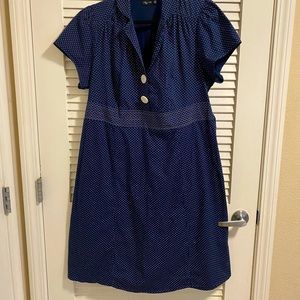 Navy Polkadot Dress